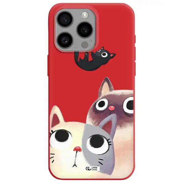 Abstract Grey Flowers Apple Iphone 15 Pro Max Silicone Imperial Red Case