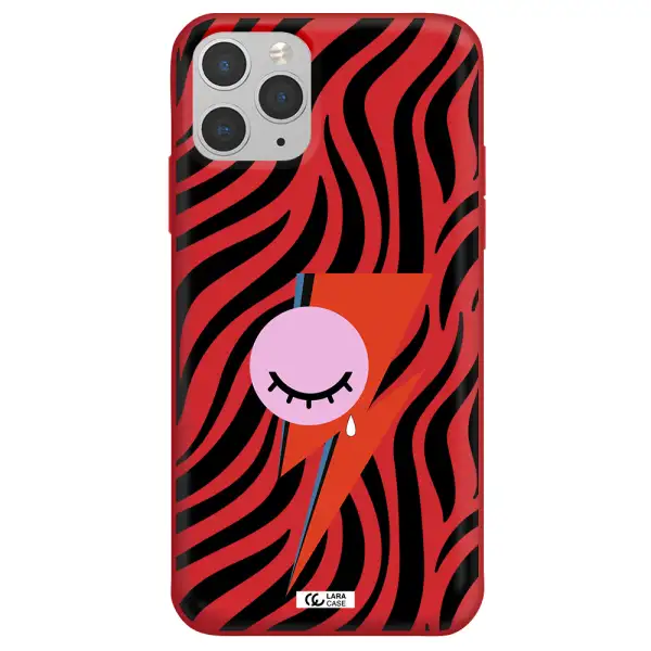 David Bowie Symbol Apple iPhone 11 pro Silicone Imperial Red Case