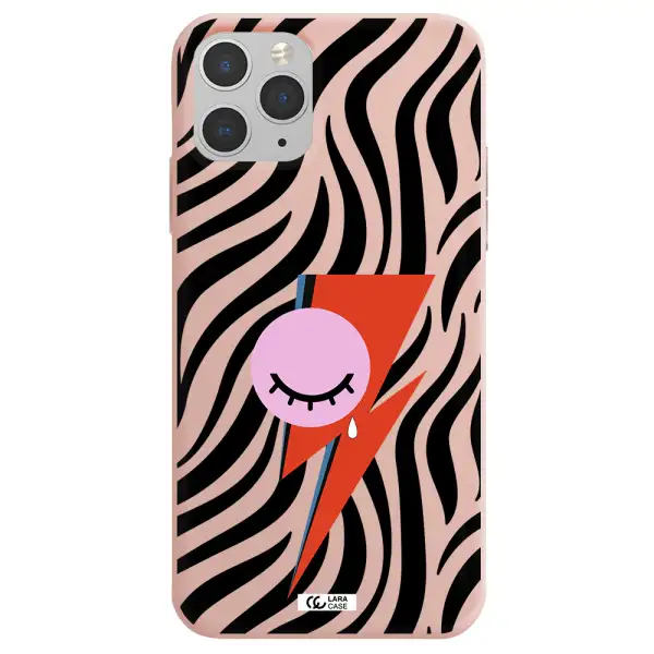 David Bowie Symbol Apple iPhone 11 pro Silicone pastel pink Case