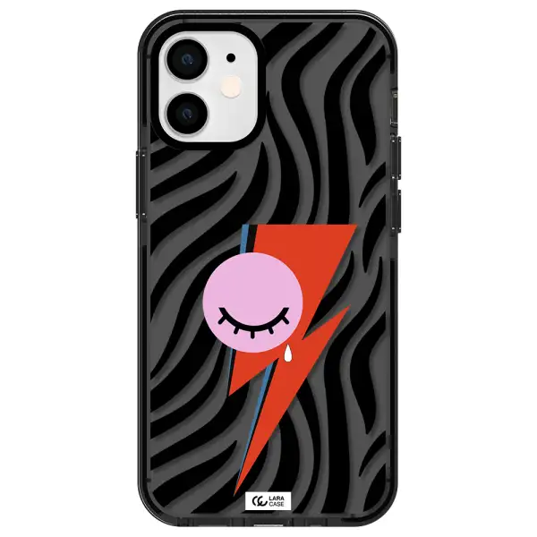 David Bowie Symbol Apple iPhone 12 mini impact Smoke Black Case