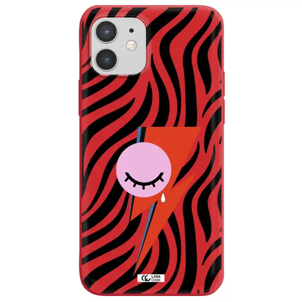 David Bowie Symbol Apple iPhone 12 mini Silicone Imperial Red Case