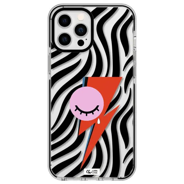 David Bowie Symbol Apple iPhone 12 pro max impact black border Case