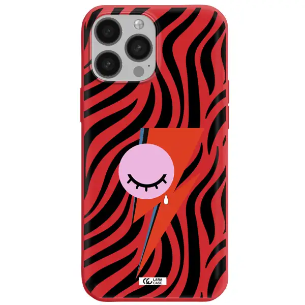 David Bowie Symbol Apple iPhone 13 Pro Max Silicone Imperial Red Case