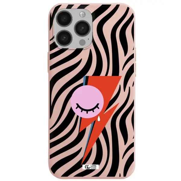 David Bowie Symbol Apple iPhone 13 Pro Silicone pastel pink Case