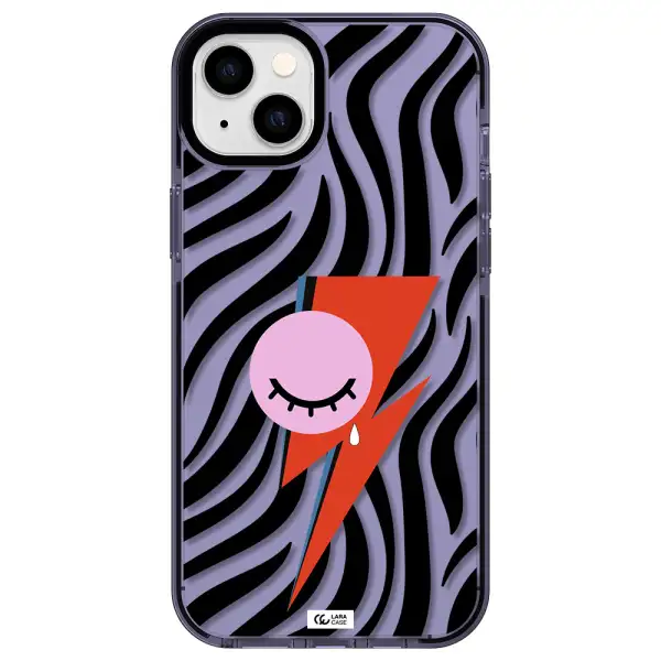 David Bowie Symbol Apple iPhone 14 plus impact Lilac Case