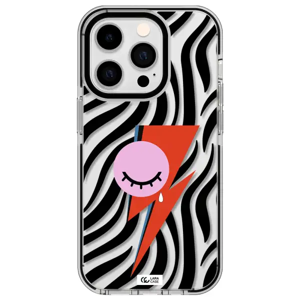 David Bowie Symbol Apple iPhone 14 pro impact black border Case