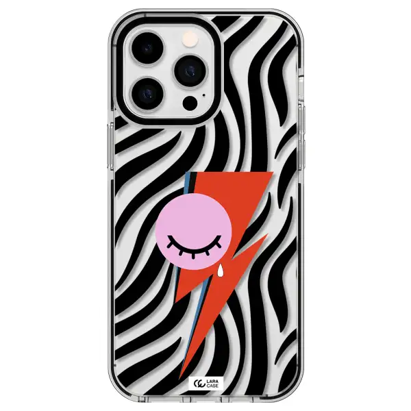 David Bowie Symbol Apple iPhone 14 pro max impact black border Case