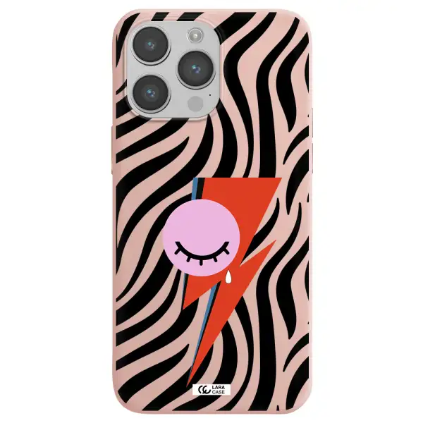 David Bowie Symbol Apple iPhone 14 pro Silicone pastel pink Case