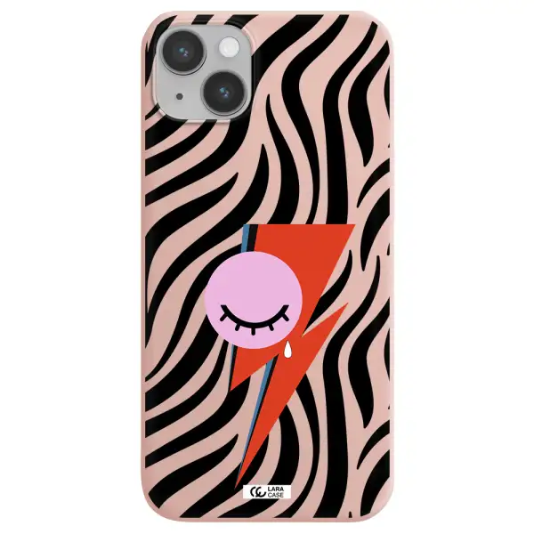 David Bowie Symbol Apple iPhone 14 Silicone pastel pink Case