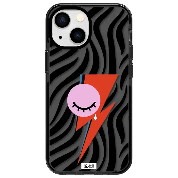 David Bowie Symbol Apple iPhone 15 impact Smoke Black Case