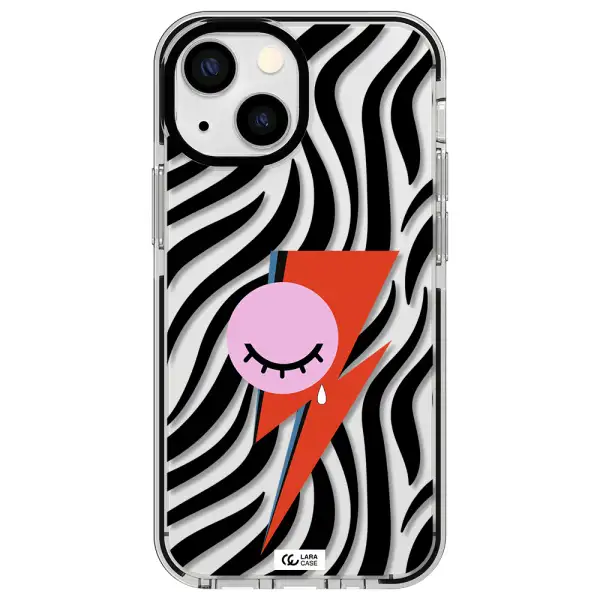 David Bowie Symbol Apple iPhone 15 Plus impact black border Case