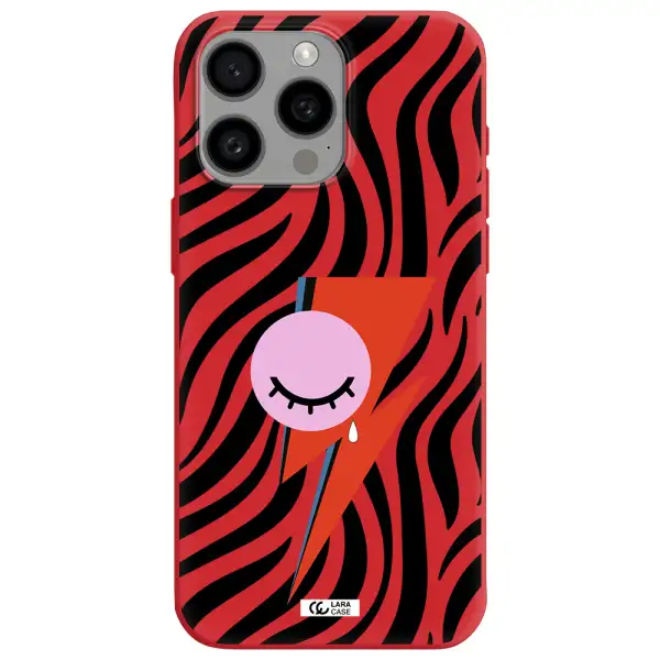 David Bowie Symbol Apple Iphone 15 Pro Max Silicone Imperial Red Case