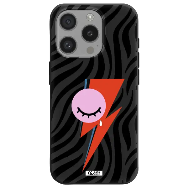David Bowie Symbol Apple Iphone 15 Pro Silicone Black Case