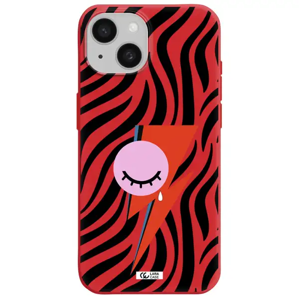 David Bowie Symbol Apple Iphone 15 Silicone Imperial Red Case