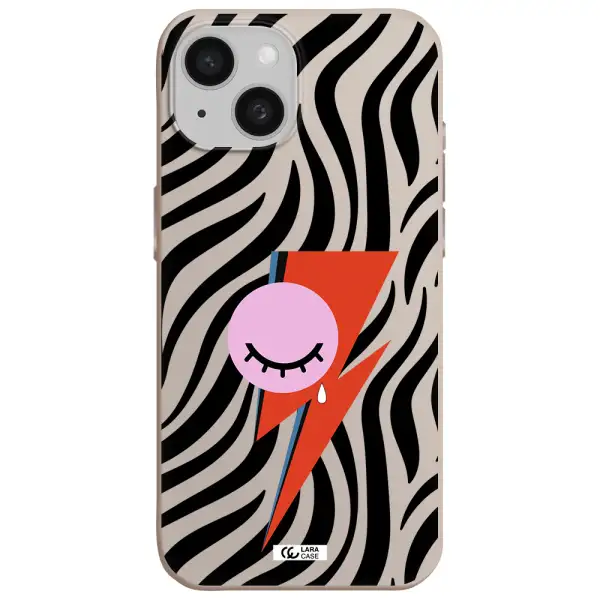 David Bowie Symbol Apple iPhone 15 Silicone Stone Case