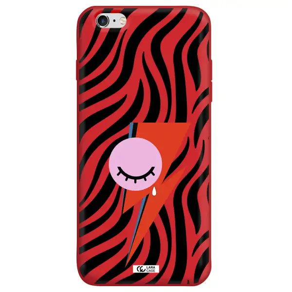 David Bowie Symbol Apple iPhone 6 plus Silicone Imperial Red Case
