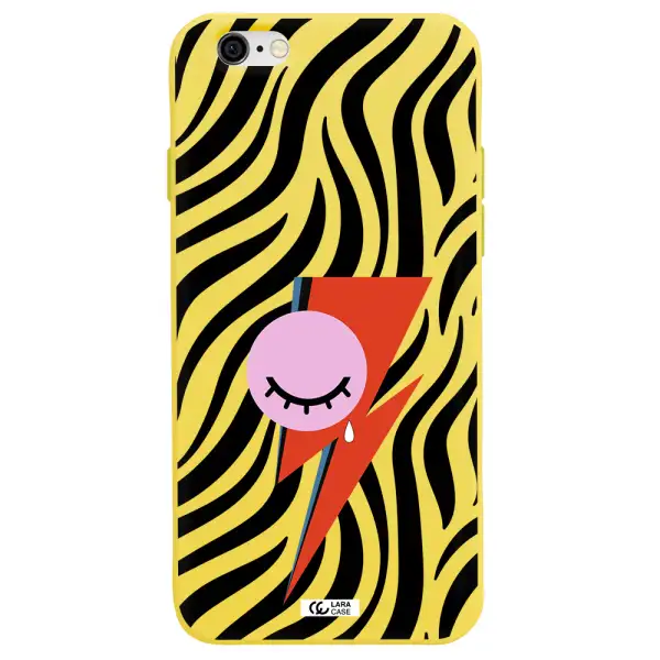 David Bowie Symbol Apple iPhone 6 Silicone canary yellow Case