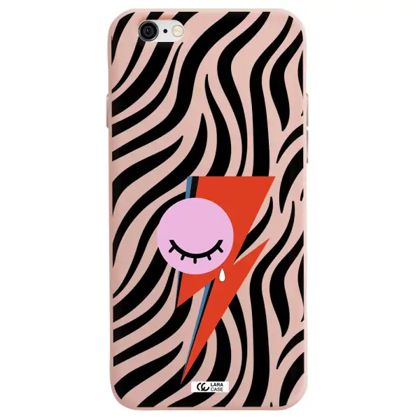 David Bowie Symbol Apple iPhone 6 Silicone pastel pink Case