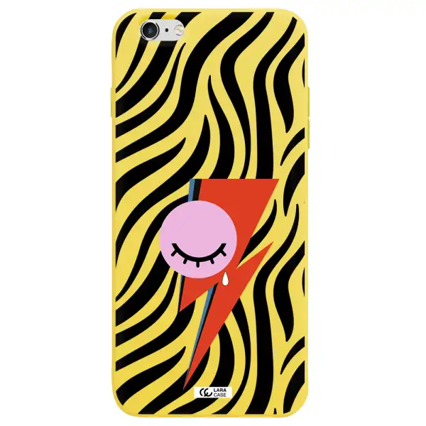 David Bowie Symbol Apple iPhone 6S Silicone canary yellow Case