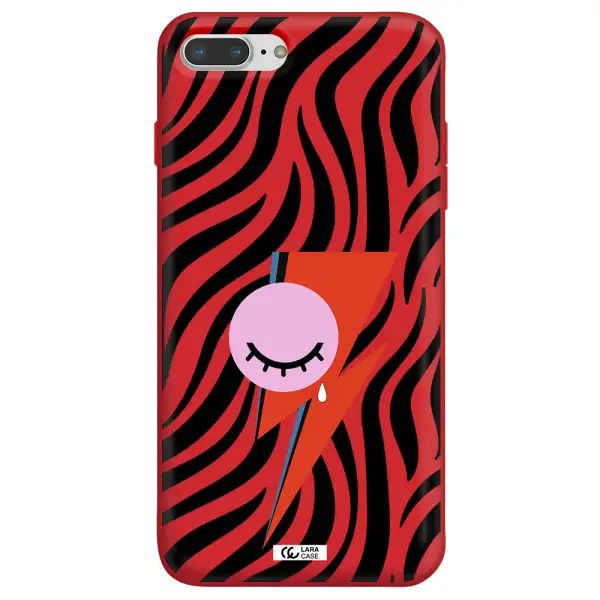 David Bowie Symbol Apple iPhone 7 plus Silicone Imperial Red Case