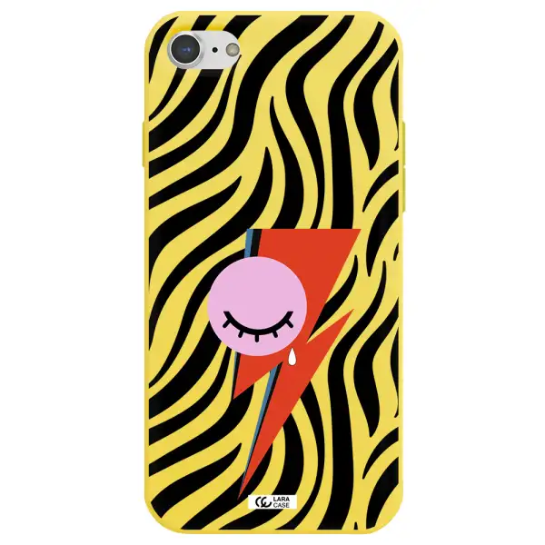 David Bowie Symbol Apple iPhone 7 Silicone canary yellow Case