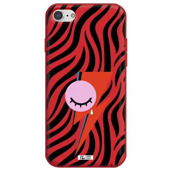 David Bowie Symbol Apple iPhone 7 Silicone Imperial Red Case