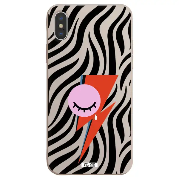 David Bowie Symbol Apple iPhone XS Silicone Stone Case