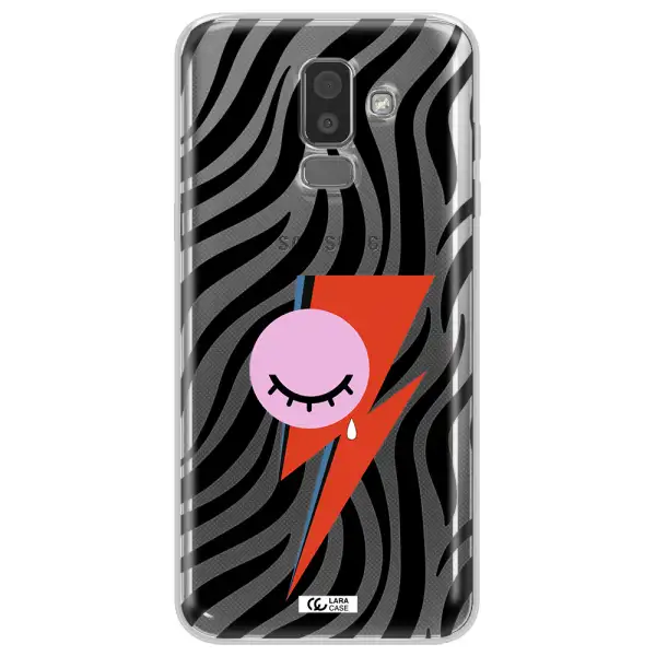 David Bowie Symbol Samsung J8 Clear TPU Case