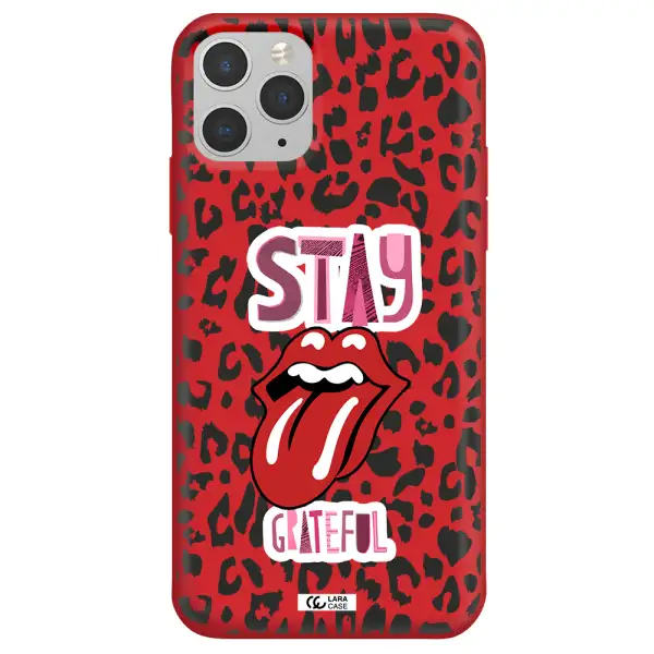 The Rolling Stones Apple iPhone 11 pro Silicone Imperial Red Case
