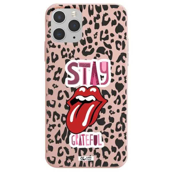 The Rolling Stones Apple iPhone 11 pro Silicone pastel pink Case