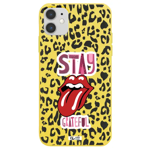 The Rolling Stones Apple iPhone 11 Silicone canary yellow Case