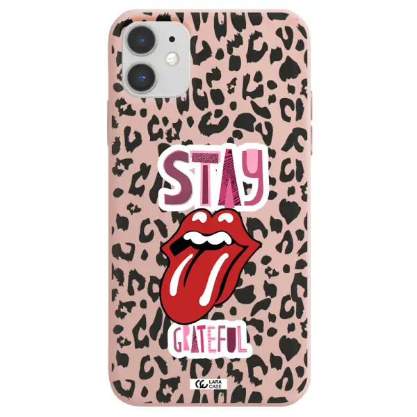 The Rolling Stones Apple iPhone 11 Silicone pastel pink Case