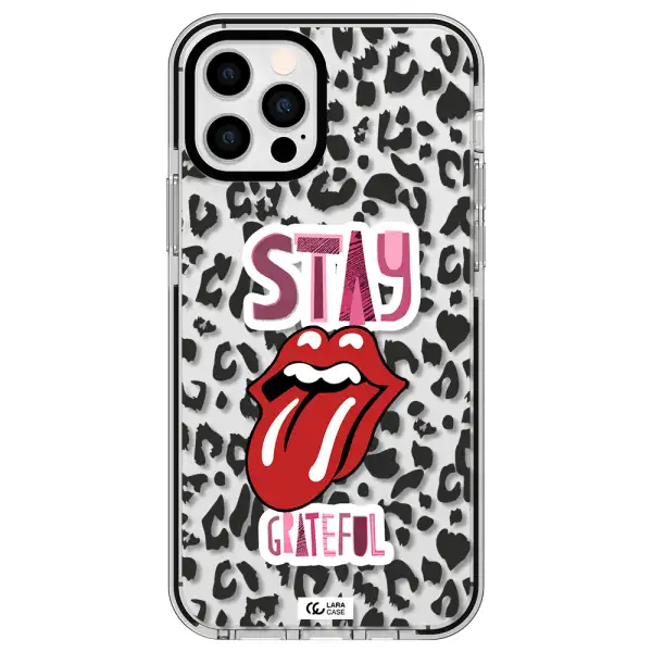 The Rolling Stones Apple iPhone 12 pro impact black border Case