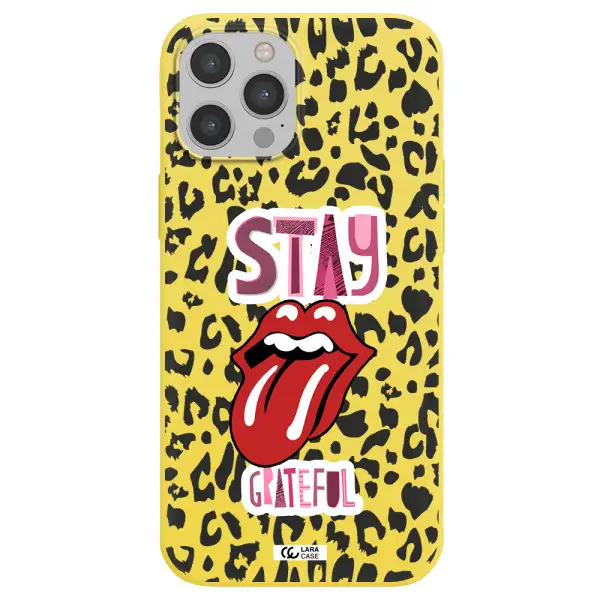 The Rolling Stones Apple iPhone 12 pro Silicone canary yellow Case