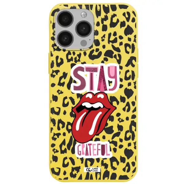The Rolling Stones Apple iPhone 13 Pro Max Silicone canary yellow Case