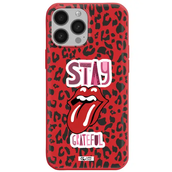 The Rolling Stones Apple iPhone 13 Pro Max Silicone Imperial Red Case
