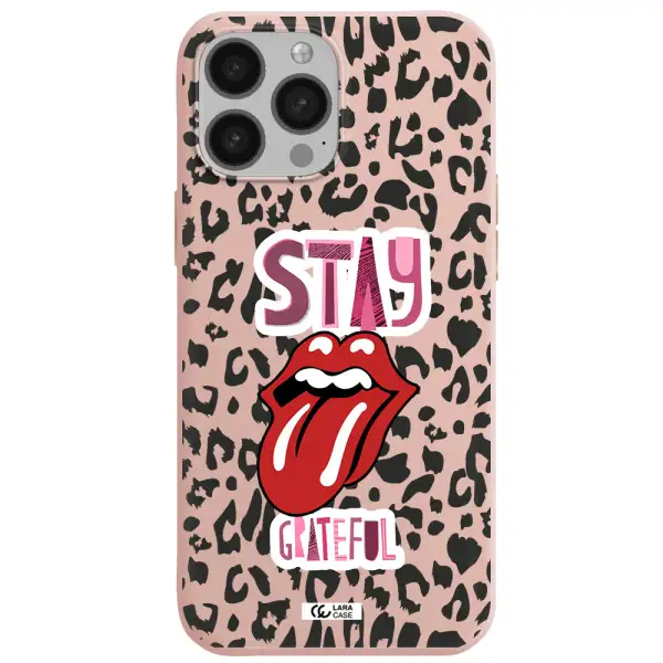 The Rolling Stones Apple iPhone 13 Pro Max Silicone pastel pink Case