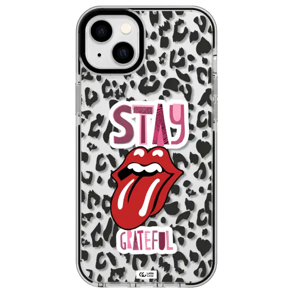 The Rolling Stones Apple iPhone 14 plus impact black border Case