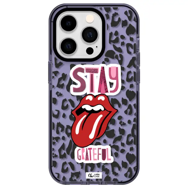 The Rolling Stones Apple iPhone 14 pro impact Lilac Case