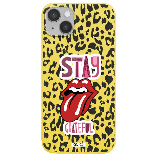 The Rolling Stones Apple iPhone 14 Silicone canary yellow Case