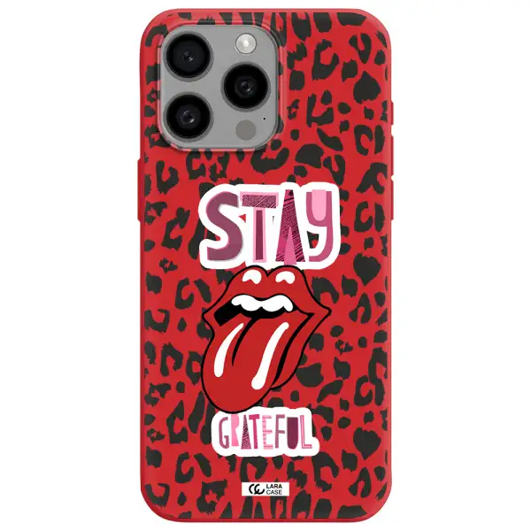 The Rolling Stones Apple Iphone 15 Pro Max Silicone Imperial Red Case