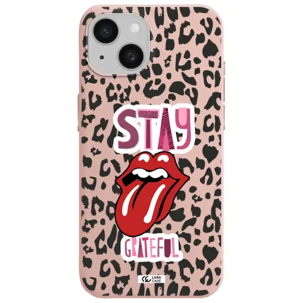 The Rolling Stones Apple Iphone 15 Silicone Pastel Pink Case