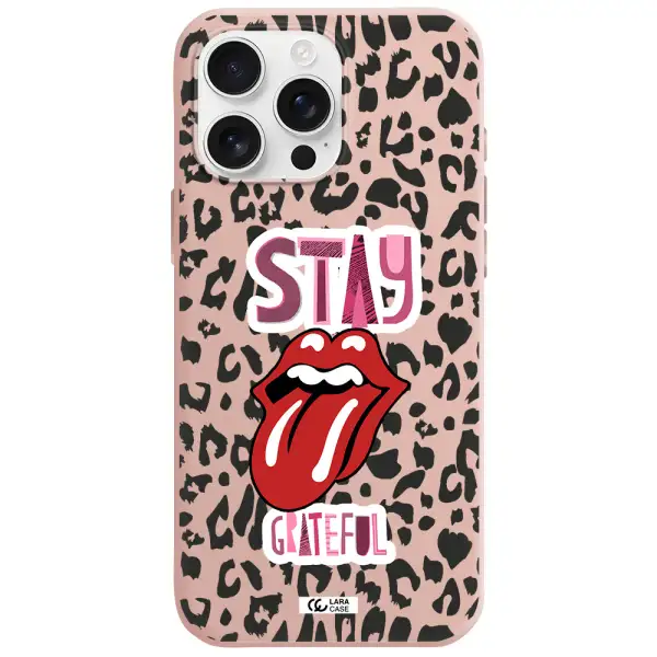 The Rolling Stones Apple Iphone 16 Pro Max Silicone Pastel Pink Case