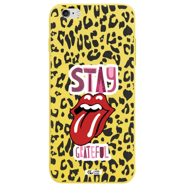 The Rolling Stones Apple iPhone 6 plus Silicone canary yellow Case