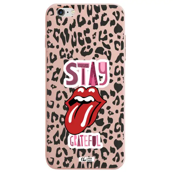 The Rolling Stones Apple iPhone 6 plus Silicone pastel pink Case