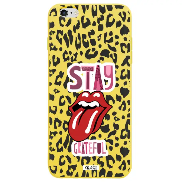 The Rolling Stones Apple iPhone 6 s plus Silicone canary yellow Case
