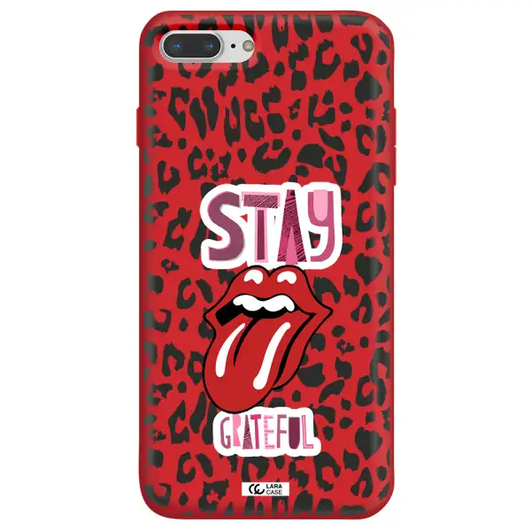 The Rolling Stones Apple iPhone 8 plus Silicone Imperial Red Case