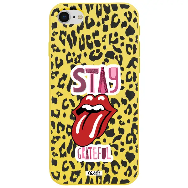 The Rolling Stones Apple iPhone se 2020 Silicone canary yellow Case
