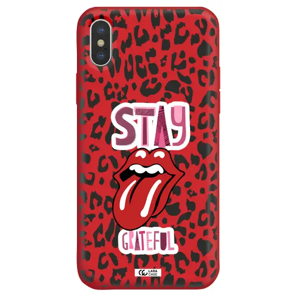 The Rolling Stones Apple iPhone XS max Silicone Imperial Red Case