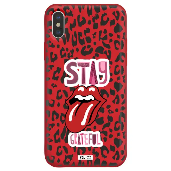 The Rolling Stones Apple iPhone XS Silicone Imperial Red Case